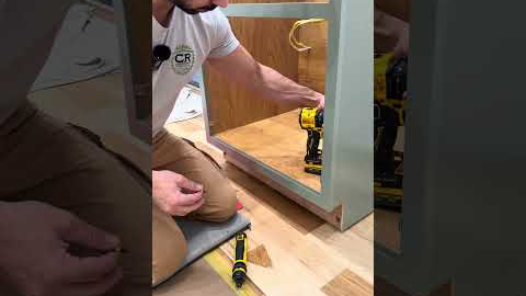 Perfectly level cabinets. #remodel #construction #contractor #diy #carpenter #tools #build