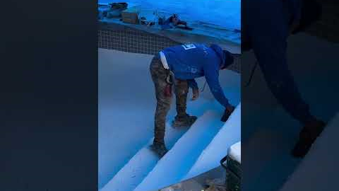 Pool Installation with Marbelite #landscape #construction #backyard #pool