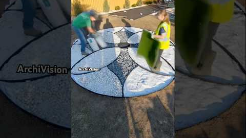 Absolutely stunning circular stone garden design 😲 #landscaping