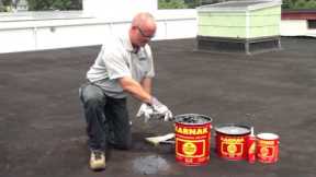 How to repair leaks permanently on flat roofs Karnak 19 Professional Grade Flashing Cement