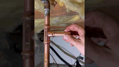 Tapping into the main water line for an outside faucet #plumbing #hosebib #spigot #diyer