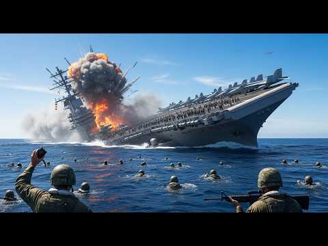 1 Minute Ago! A US Aircraft Carrier Sinks in the Strait of Hormuz. What Happened?