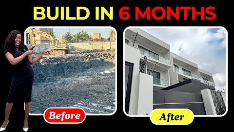 How to Build a Luxury House in Ghana in 6 Months | Complete Before & After construction