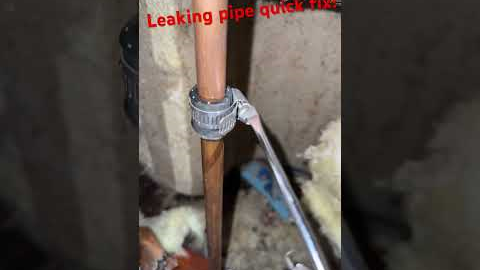 Temporarily fix leaky pipes with this trick! #plumbing #leaks #flood #water