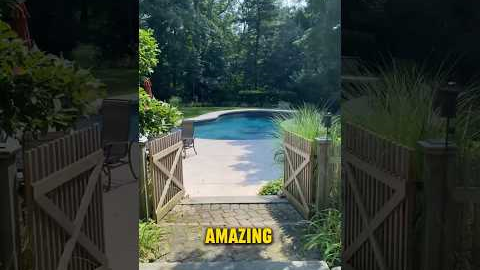 This pool setup is AMAZING… PERFECT BACKYARD 😍 #realestate #backyard #pool #landscaping