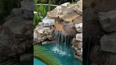 Beautiful Tropical Paradise Backyard. #insanepools #lucaslagoons #pool #poolbuilders#backyard
