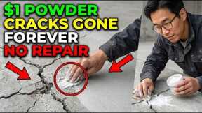 $1 Powder KILLED Cracks In Walls Driveways & Garages FOREVER. Contractors BURIED It