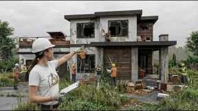 This Destroyed House Got an Incredible Minimalist Makeover - Full Rebuilt! (ASMR)