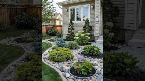From a Plain Lawn to a Clean Modern Front Yard Garden ✨🌿