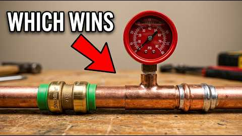 SharkBite vs Solder - Which Is ACTUALLY Stronger! (Pressure Test!)