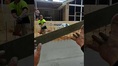 Pouring Pool Floor! Walls to come up next! #pool #concrete #pump #landscape #swimmingpool #australia