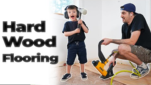 Installing Hardwood Flooring // Easy DIY Install // Bedroom Makeover #hardwoodflooring #carpentry