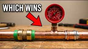 SharkBite vs Solder - Which Is ACTUALLY Stronger! (Pressure Test!)